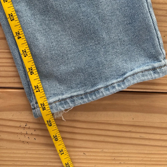 Almost Famous Light Blue Distressed Straight Leg Jeans - Picture 7 of 7